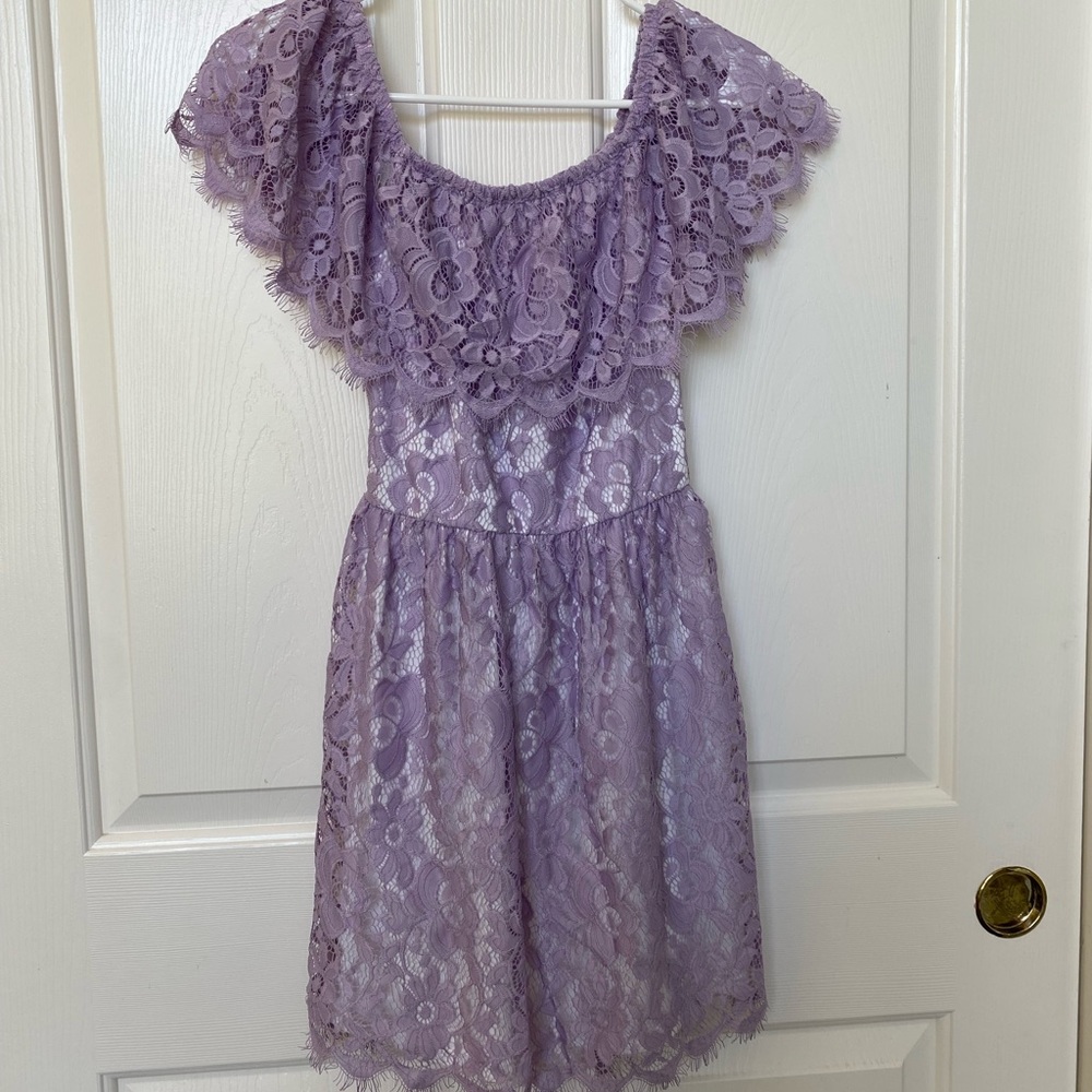 light purple lace dress